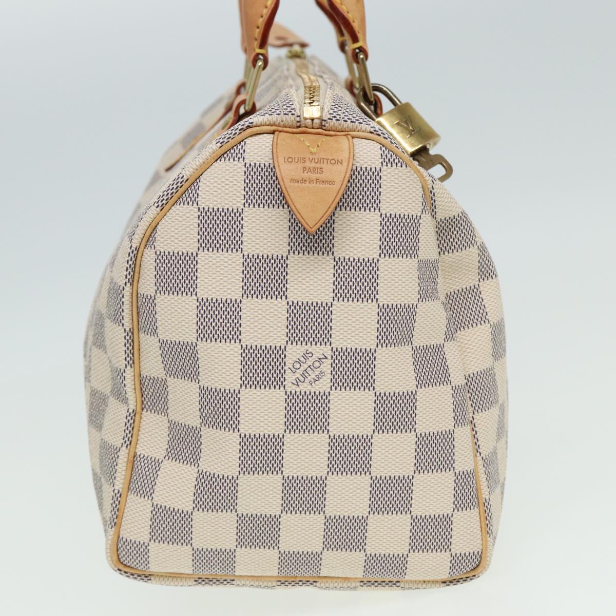 Louis Vuitton Speedy 25, Grey, Canvas, handbag