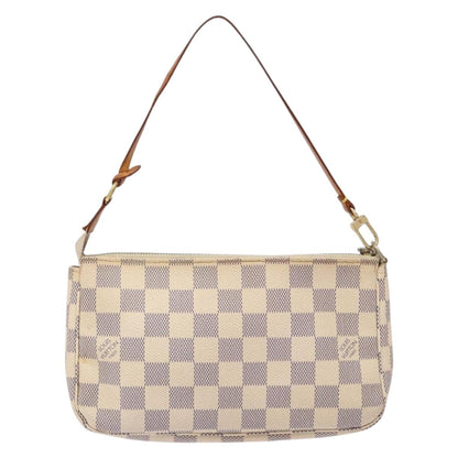 Louis Vuitton Pochette Accessoire, White, Canvas, clutch