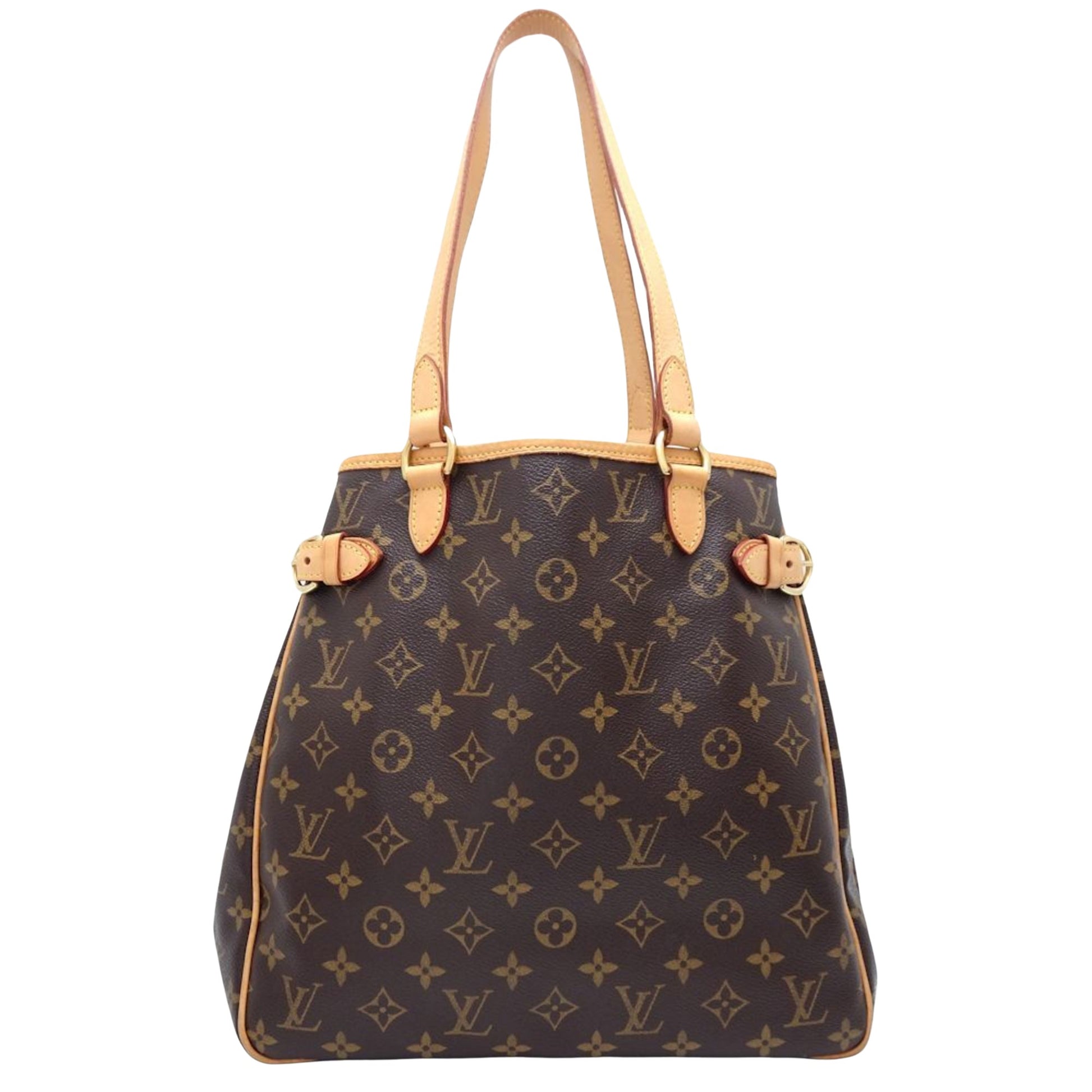 Louis Vuitton Batignolles Vertical, Brown, Canvas, tote