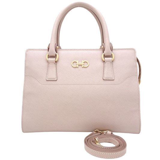 Salvatore Ferragamo Gancini, Pink, Leather, handbag