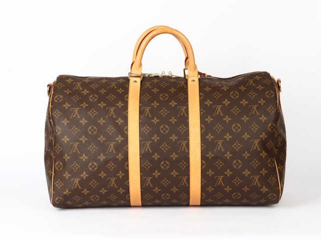 Louis Vuitton Keepall Bandouliere 50, Brown, Canvas, travel