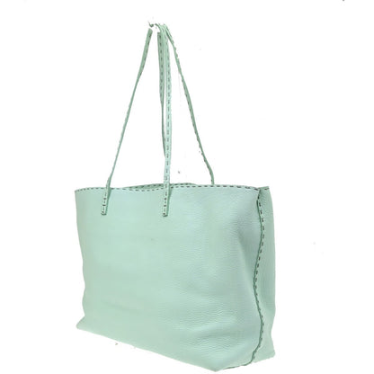 Fendi Roll Tote Selleria Leather, Green, Leather, Tote Bag