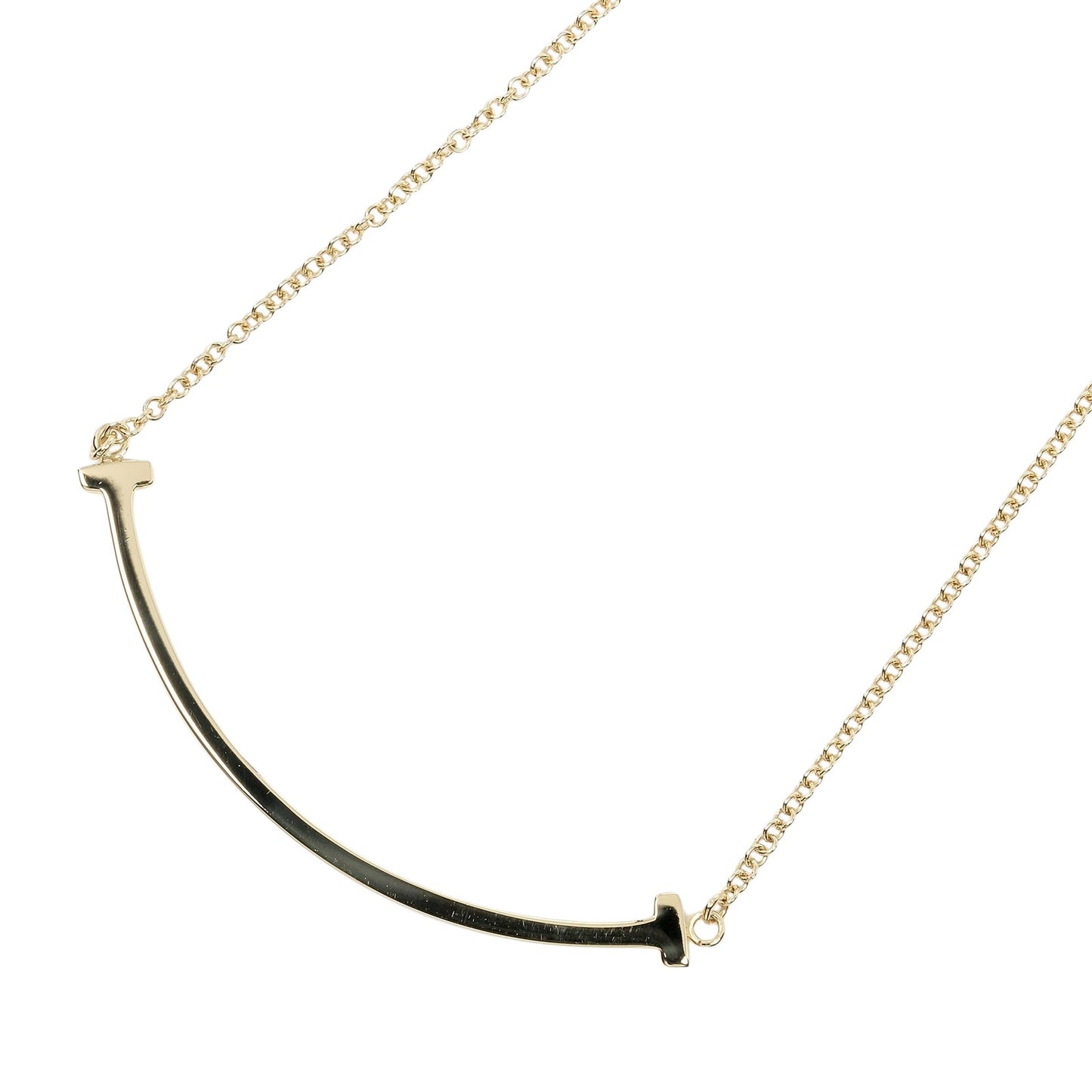 Tiffany & Co T Smile, Gold, Yellow Gold, necklace