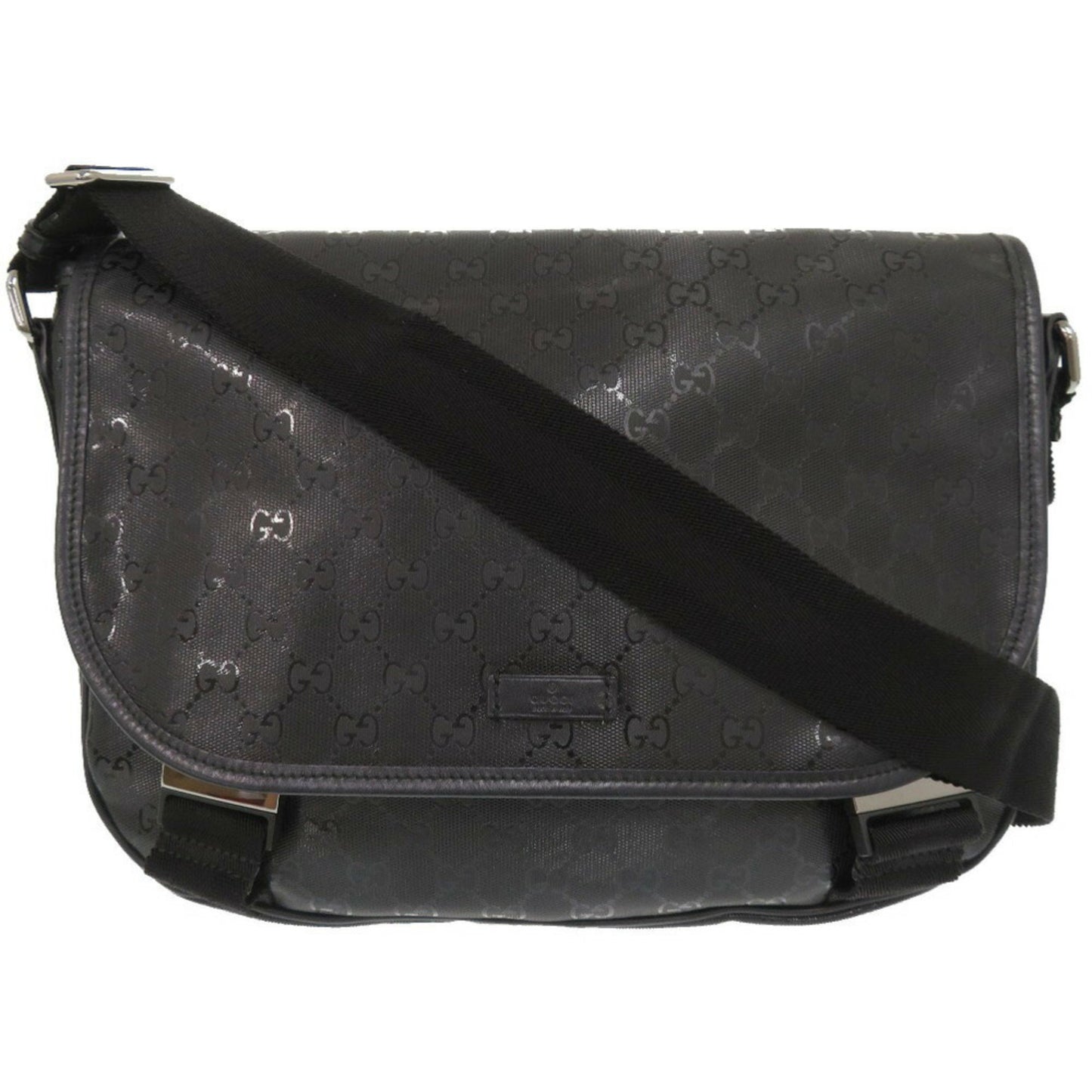 Gucci GG Imprimé, Black, Canvas, shoulder