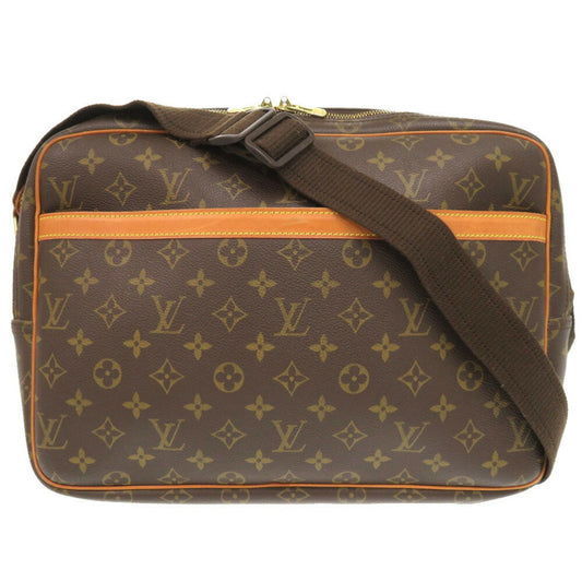 Louis Vuitton Reporter, Brown, Canvas, shoulder