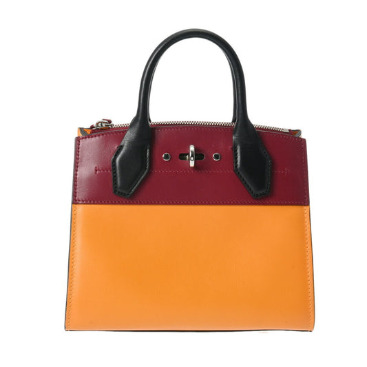 Louis Vuitton City steamer, Orange, Calfskin, handbag