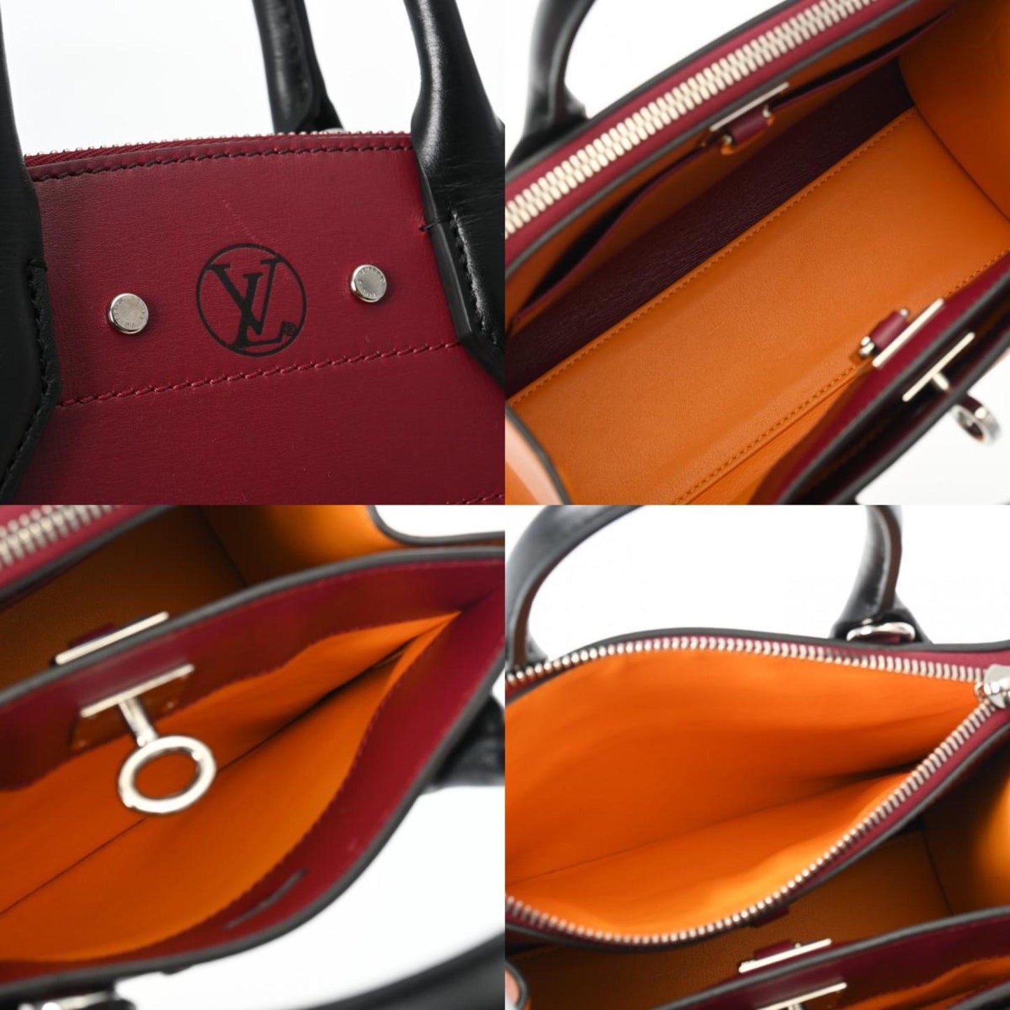 Louis Vuitton City steamer, Orange, Calfskin, handbag