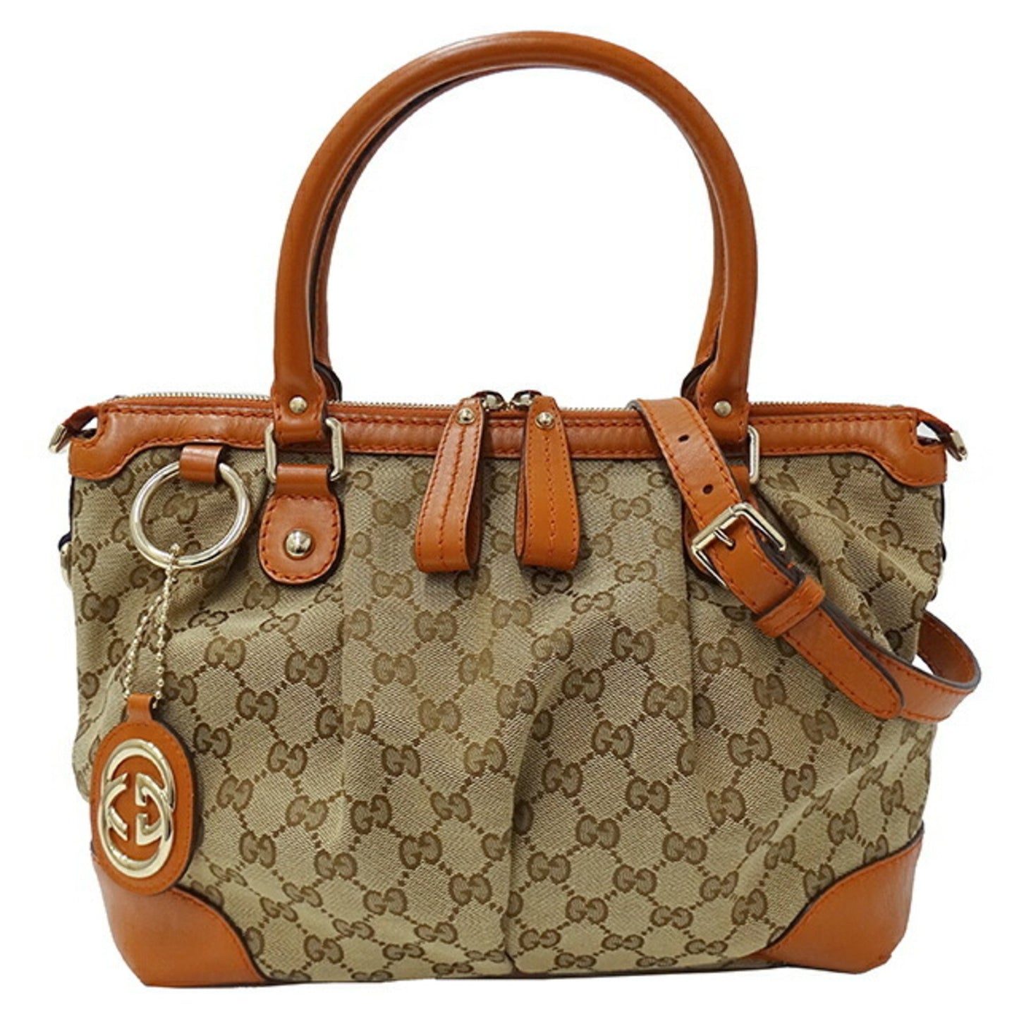 Gucci Sukey, Beige, Canvas, tote