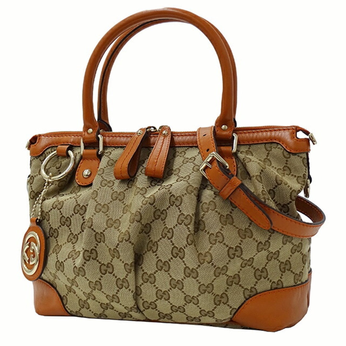 Gucci Sukey, Beige, Canvas, tote