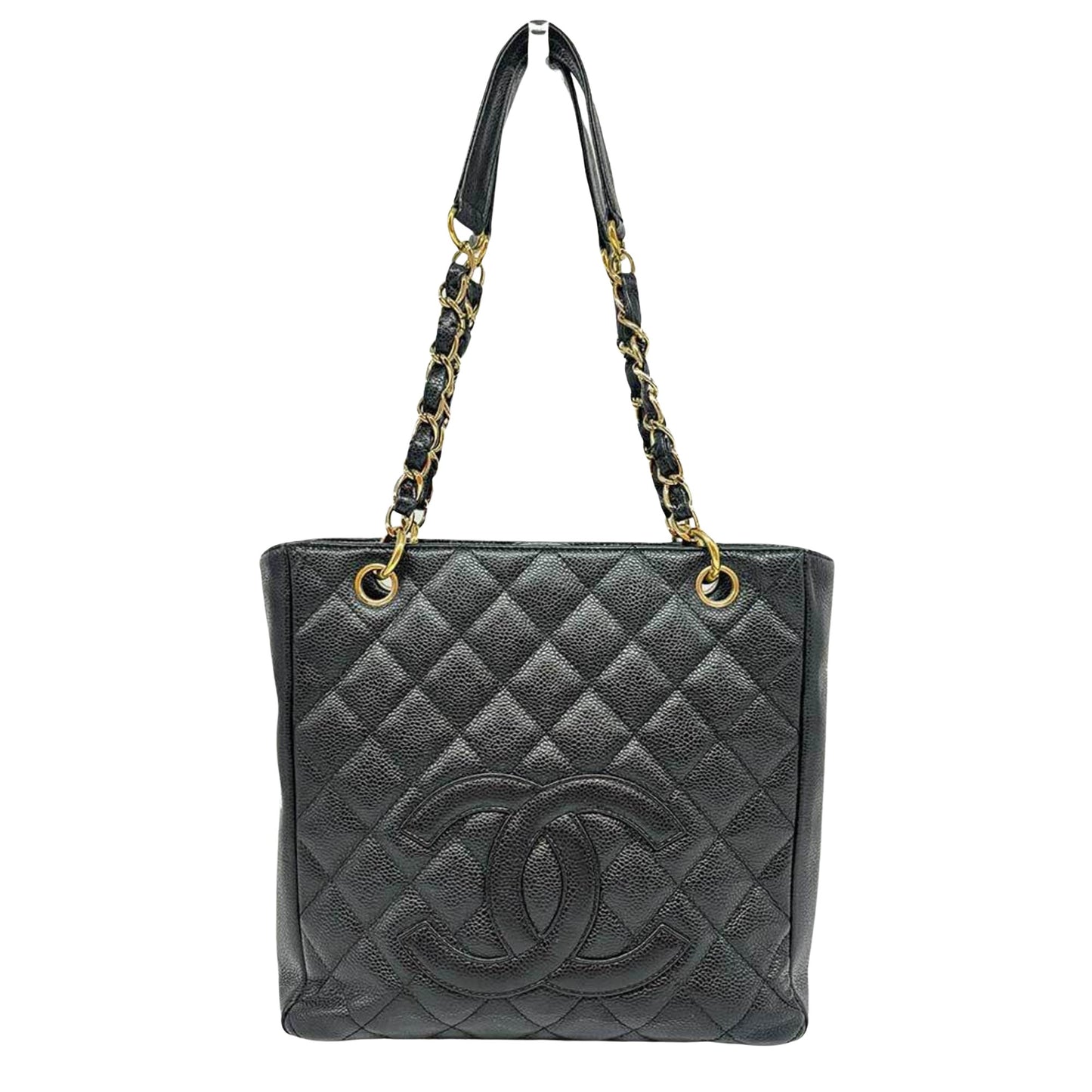 Chanel Shopping, Black, Leather, tote