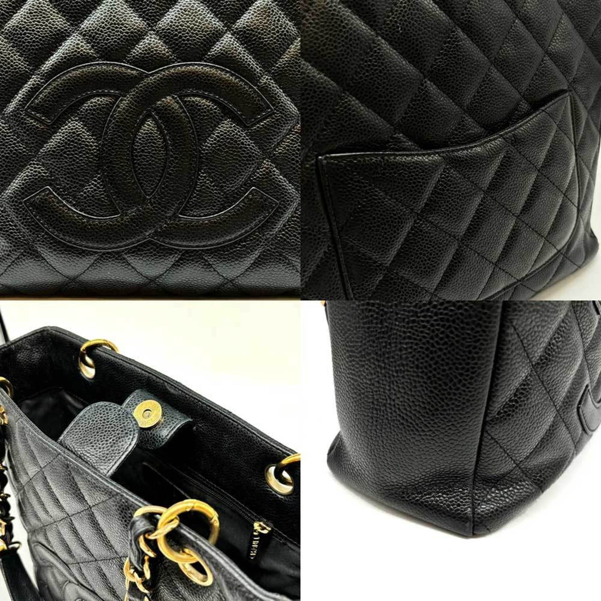 Chanel Shopping, Black, Leather, tote