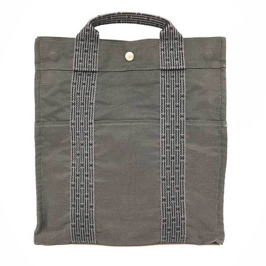 Hermès Herline, Grey, Canvas, backpack