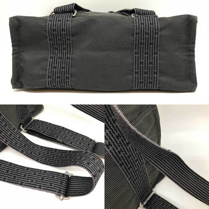 Hermès Herline, Grey, Canvas, backpack