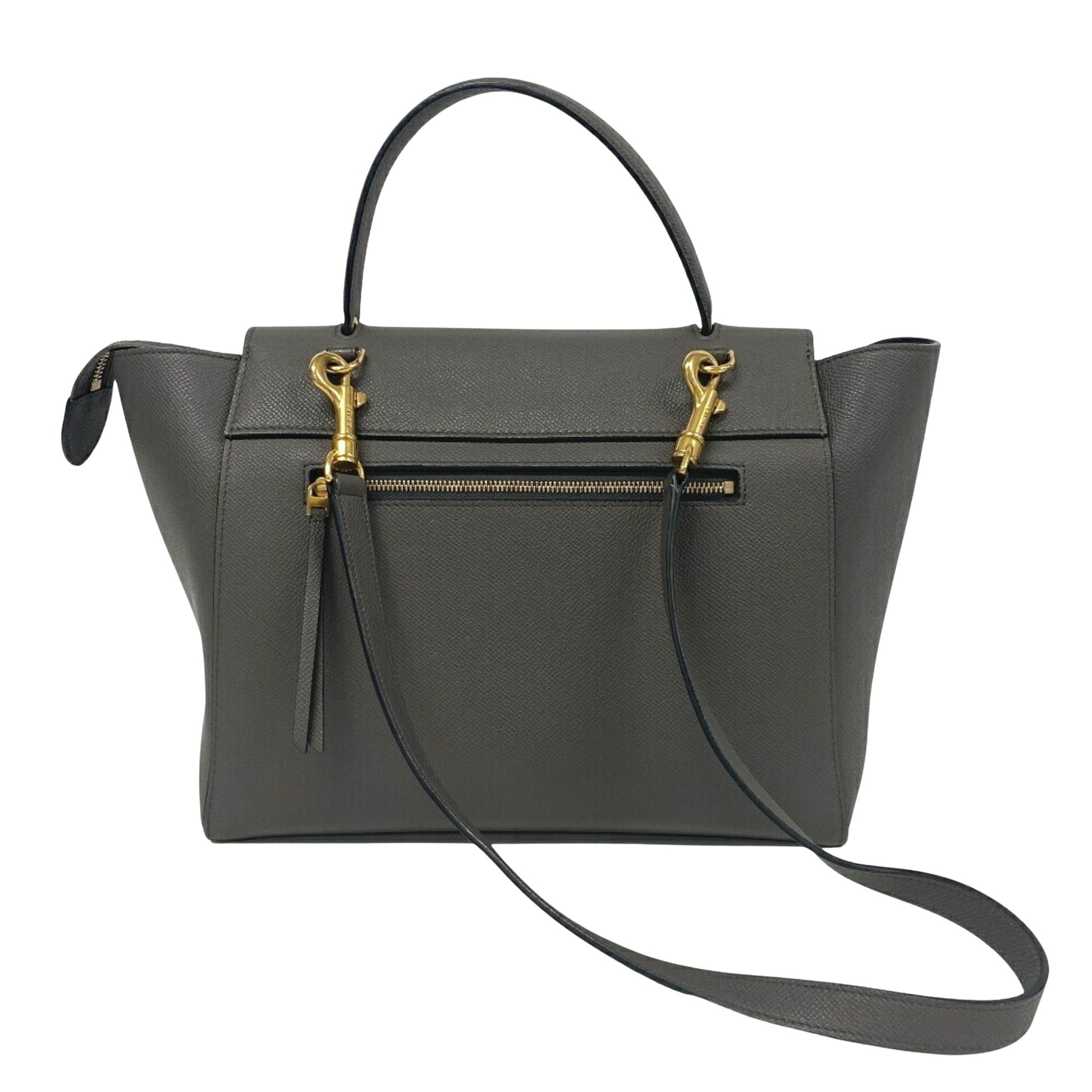 Céline, Grey, Leather, handbag