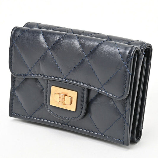 "Chanel 2,55", Black, Leather, wallet