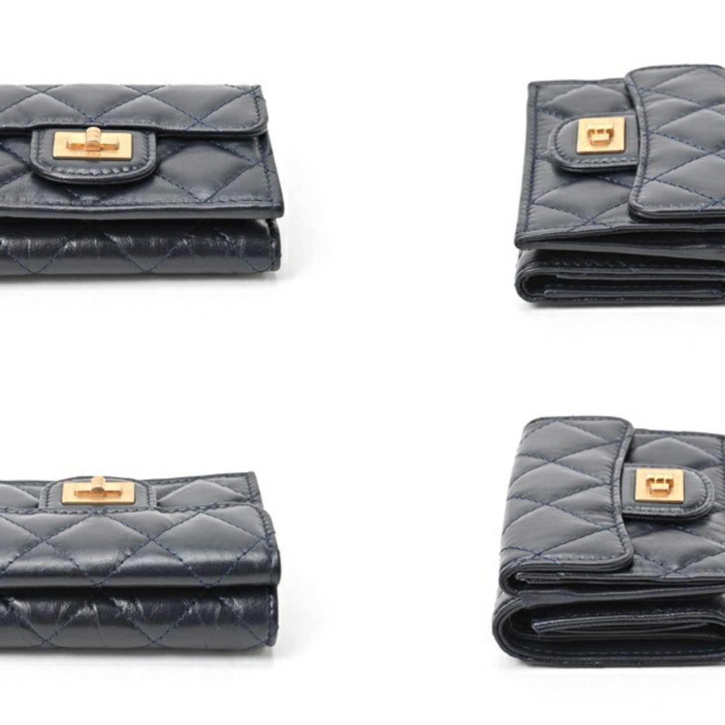 "Chanel 2,55", Black, Leather, wallet