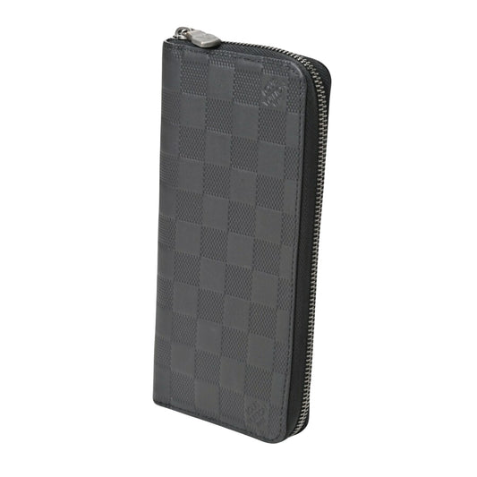 Louis Vuitton Zippy Wallet Vertical, Black, Leather, wallet