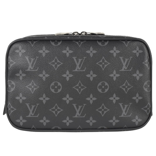 Louis Vuitton Trousse de Toilette, Black, Canvas, clutch