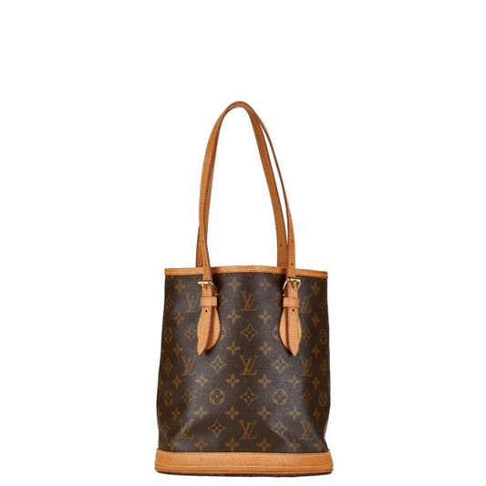 Louis Vuitton Bucket PM, Brown, Canvas, tote