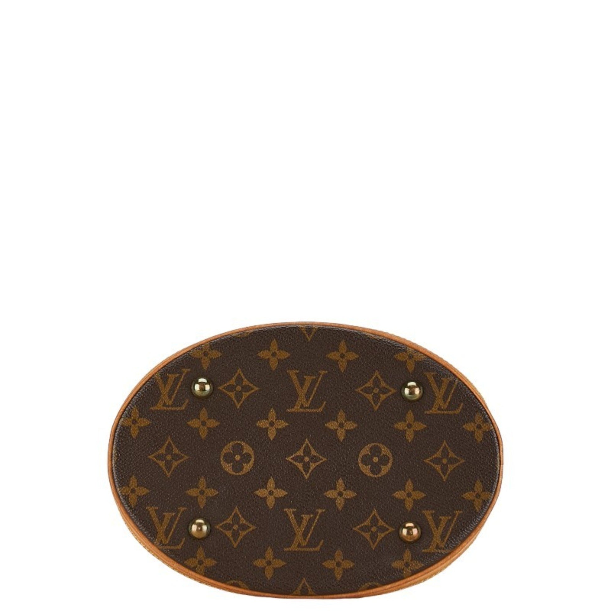 Louis Vuitton Bucket PM, Brown, Canvas, tote