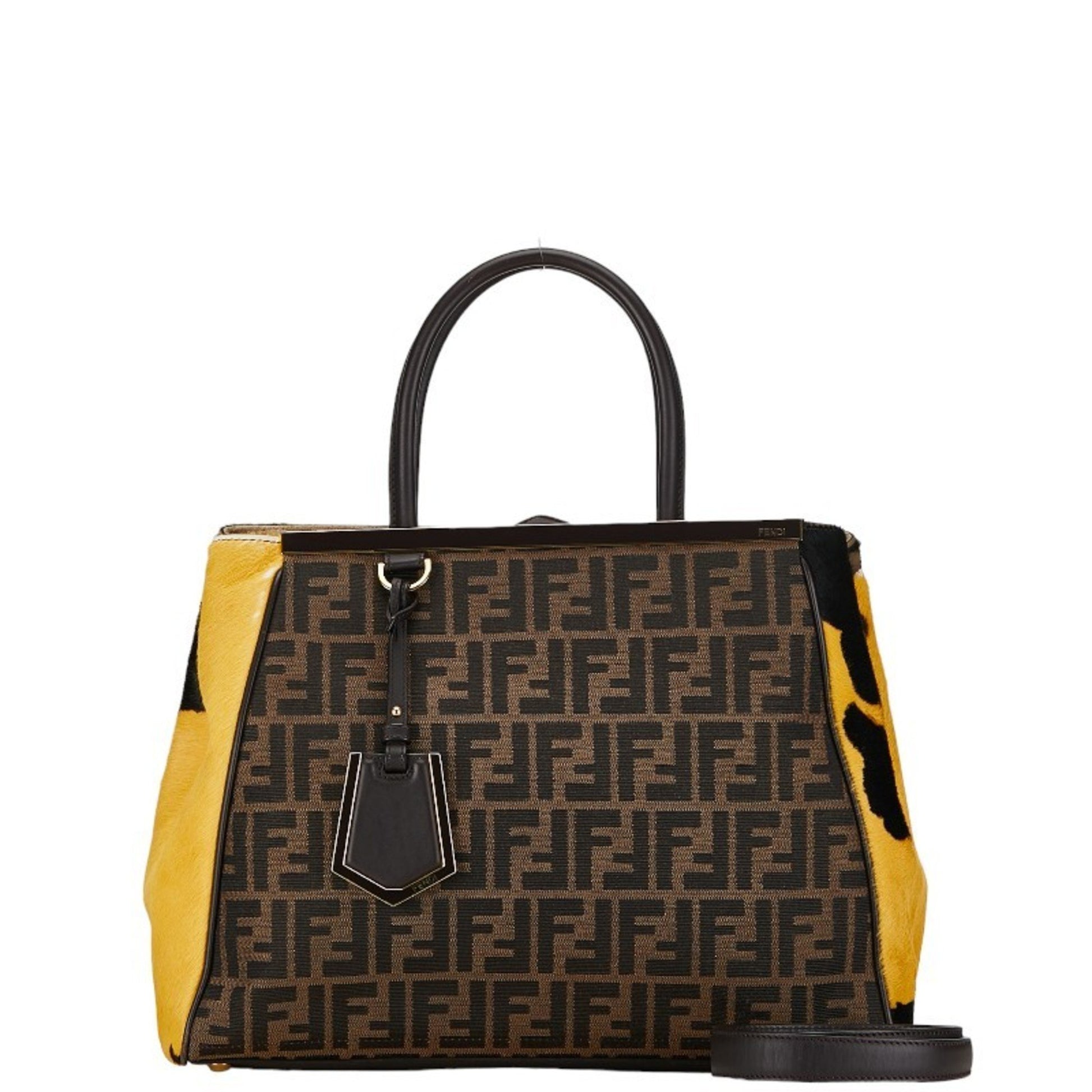 Fendi Zucca, Brown, Canvas, handbag