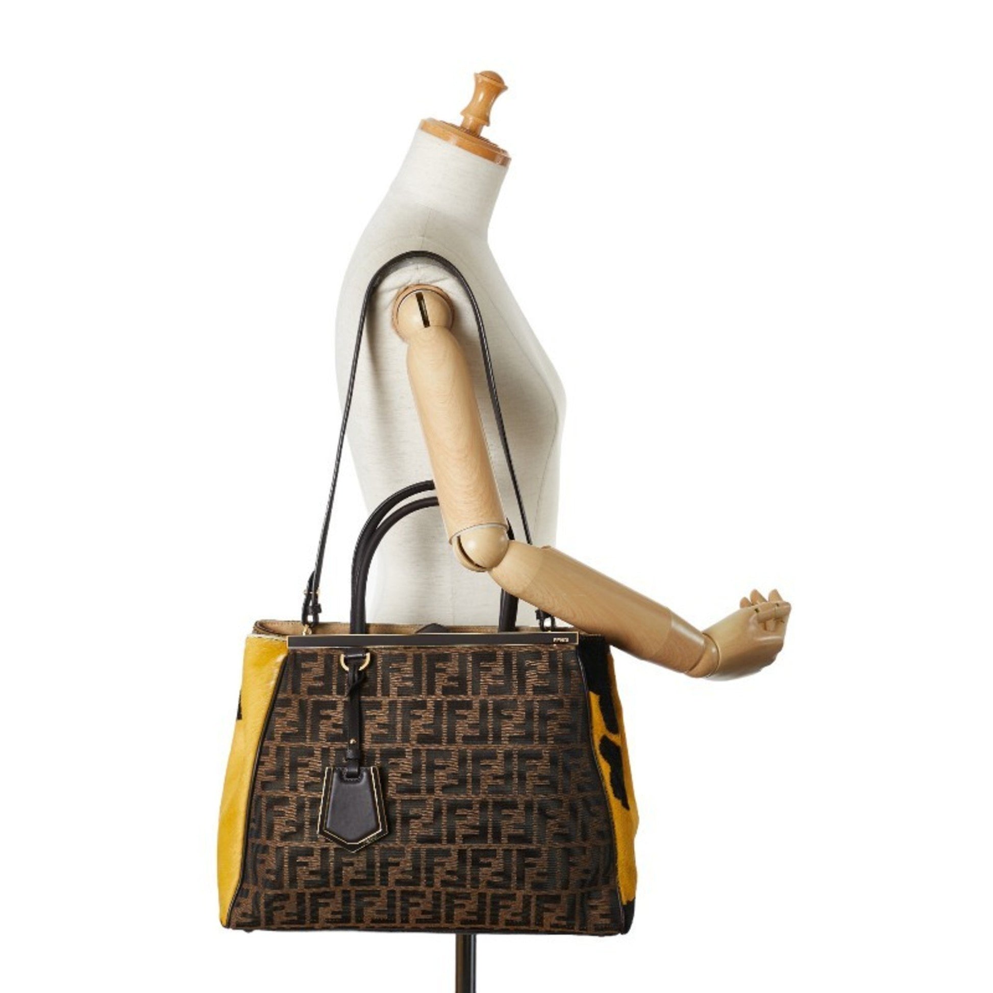 Fendi Zucca, Brown, Canvas, handbag