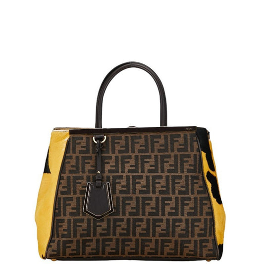 Fendi Zucca, Brown, Canvas, handbag