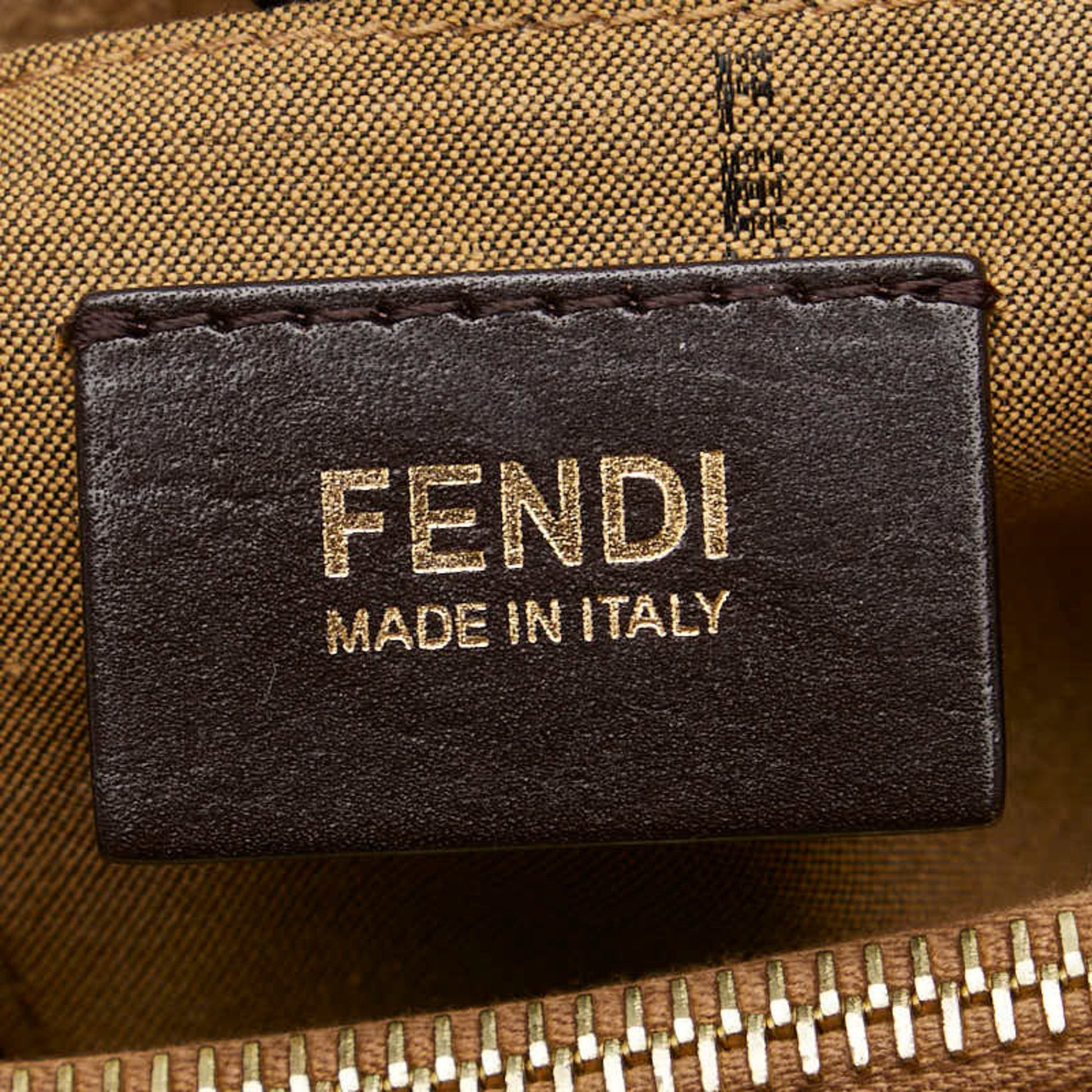 Fendi Zucca, Brown, Canvas, handbag