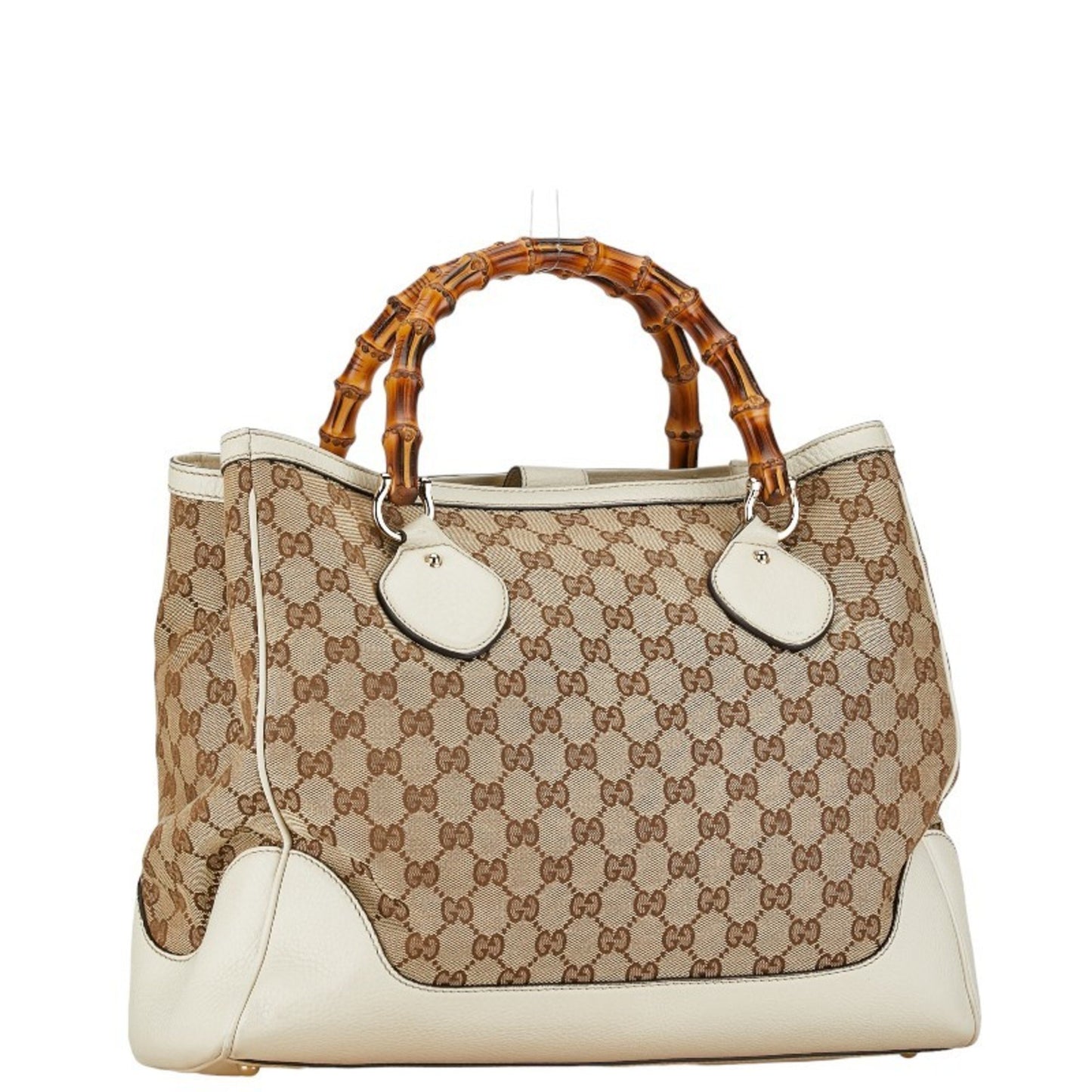 Gucci Bamboo, Brown, Canvas, handbag