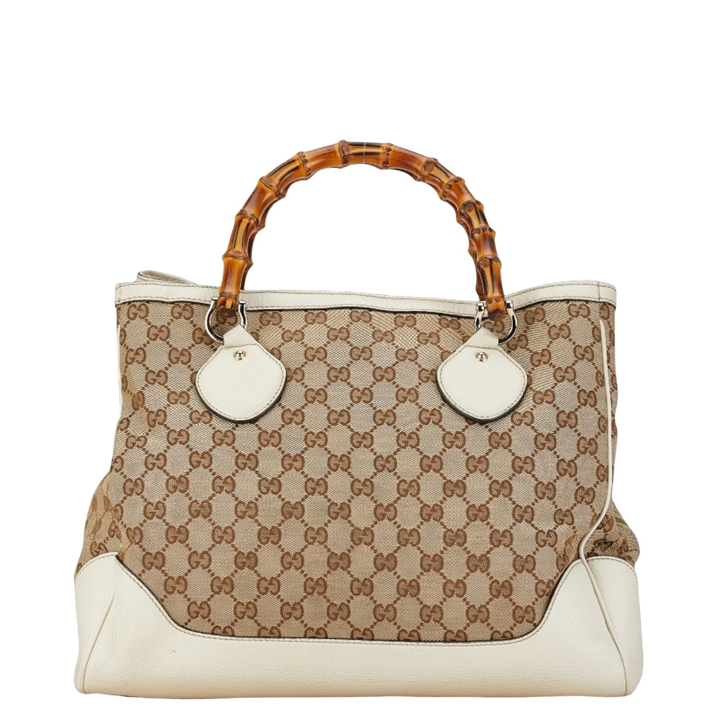 Gucci Bamboo, Brown, Canvas, handbag