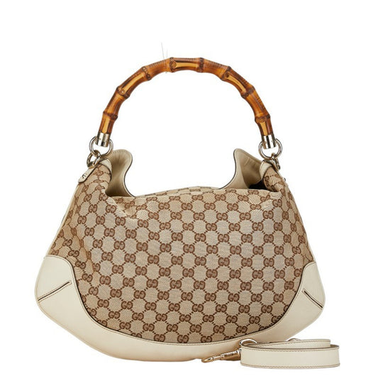 Gucci Bamboo, Brown, Canvas, handbag