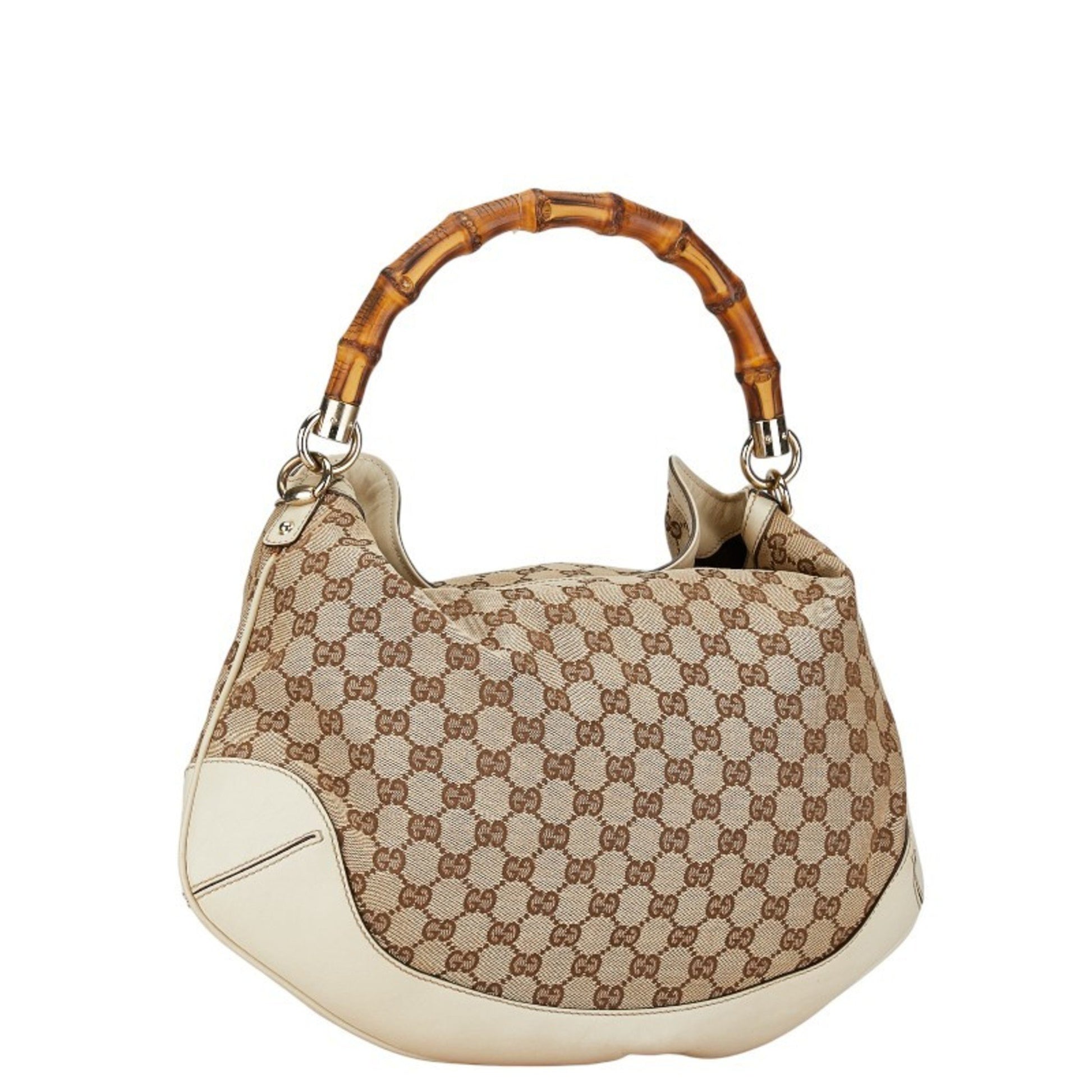 Gucci Bamboo, Brown, Canvas, handbag