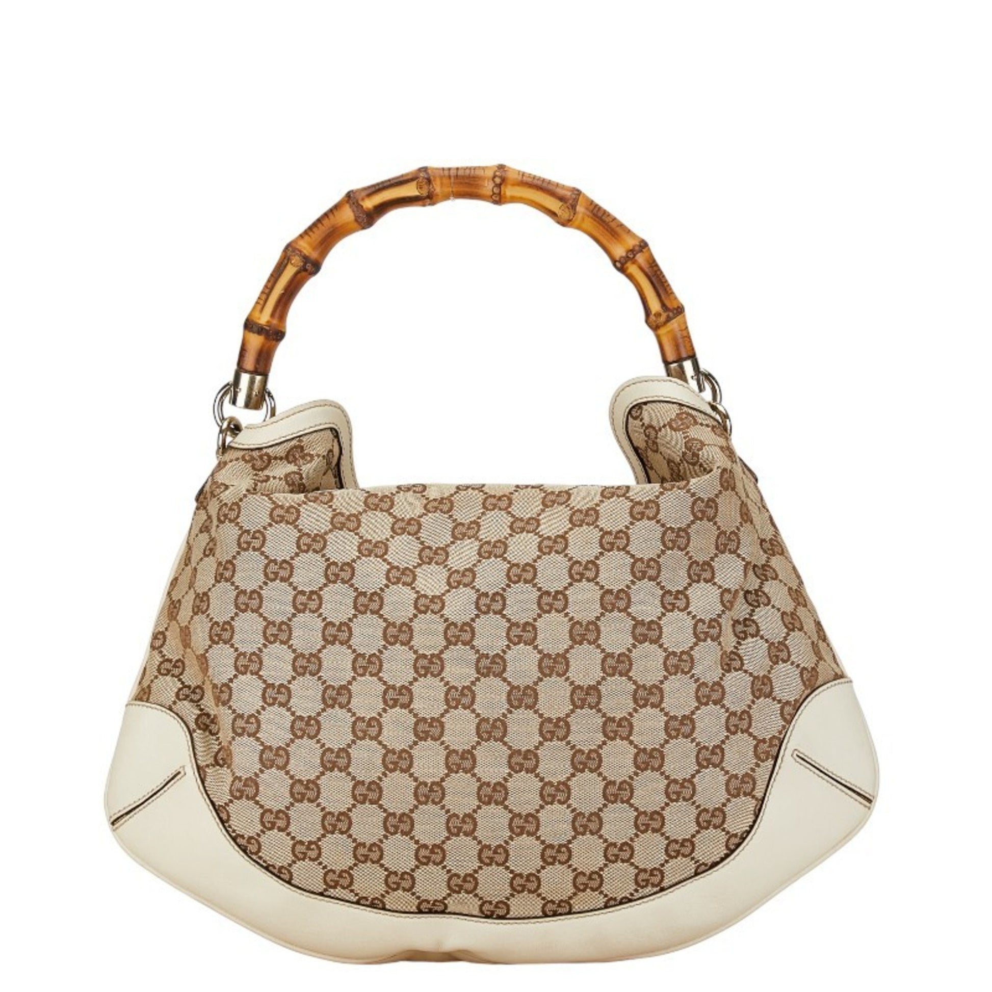 Gucci Bamboo, Brown, Canvas, handbag