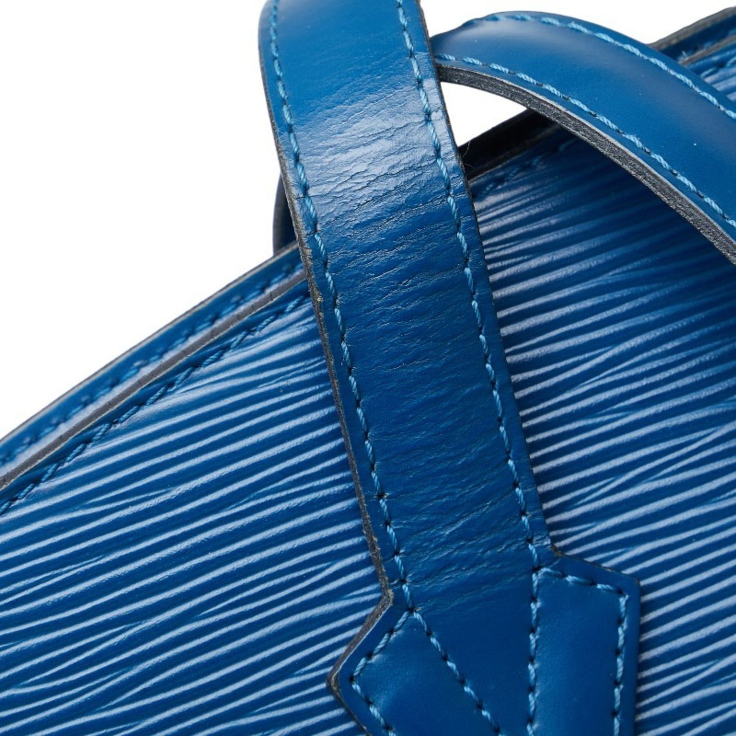 Louis Vuitton Saint Jacques, Blue, Leather, tote