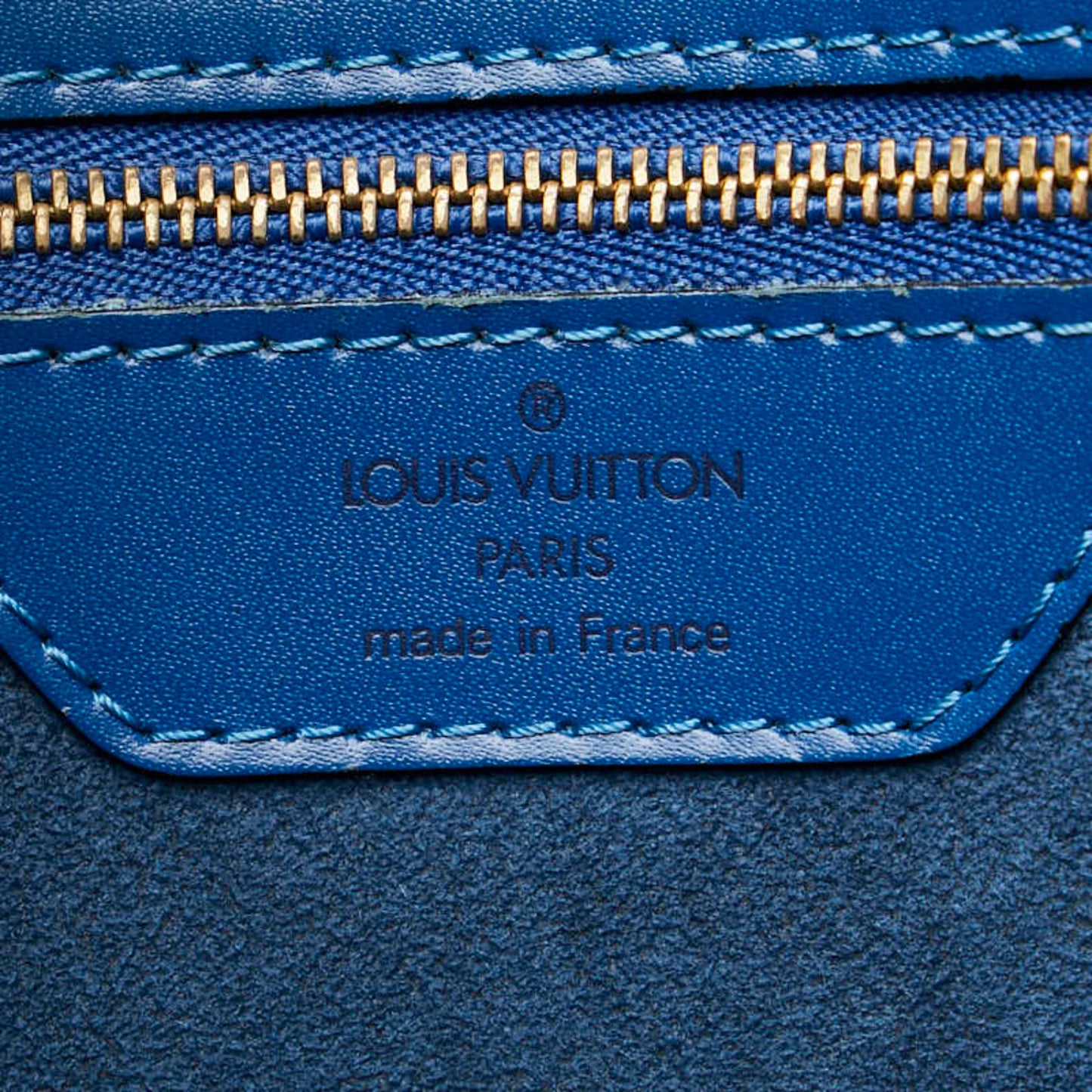 Louis Vuitton Saint Jacques, Blue, Leather, tote