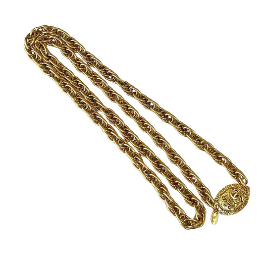 Chanel Coco Mark, Gold, Metal, necklace