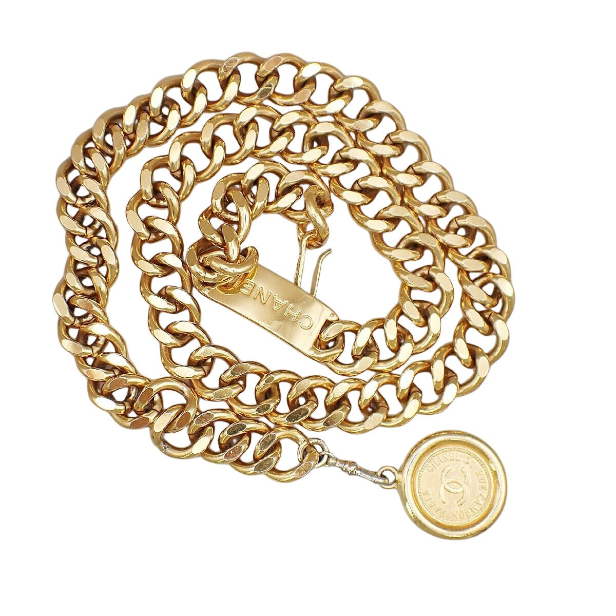 Chanel, Gold, Gold Plated, belt