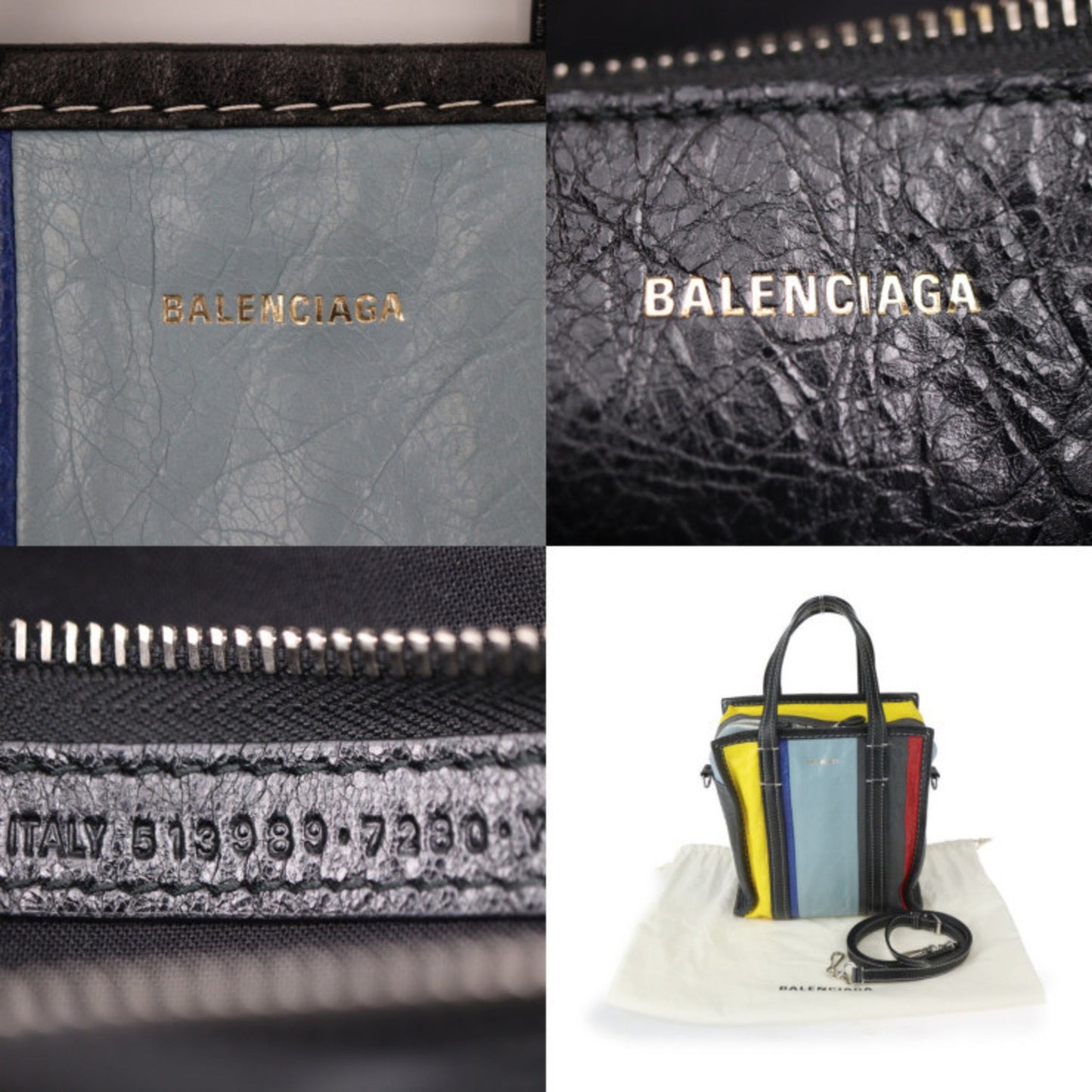 Balenciaga Bazar, Multicolour, Leather, tote