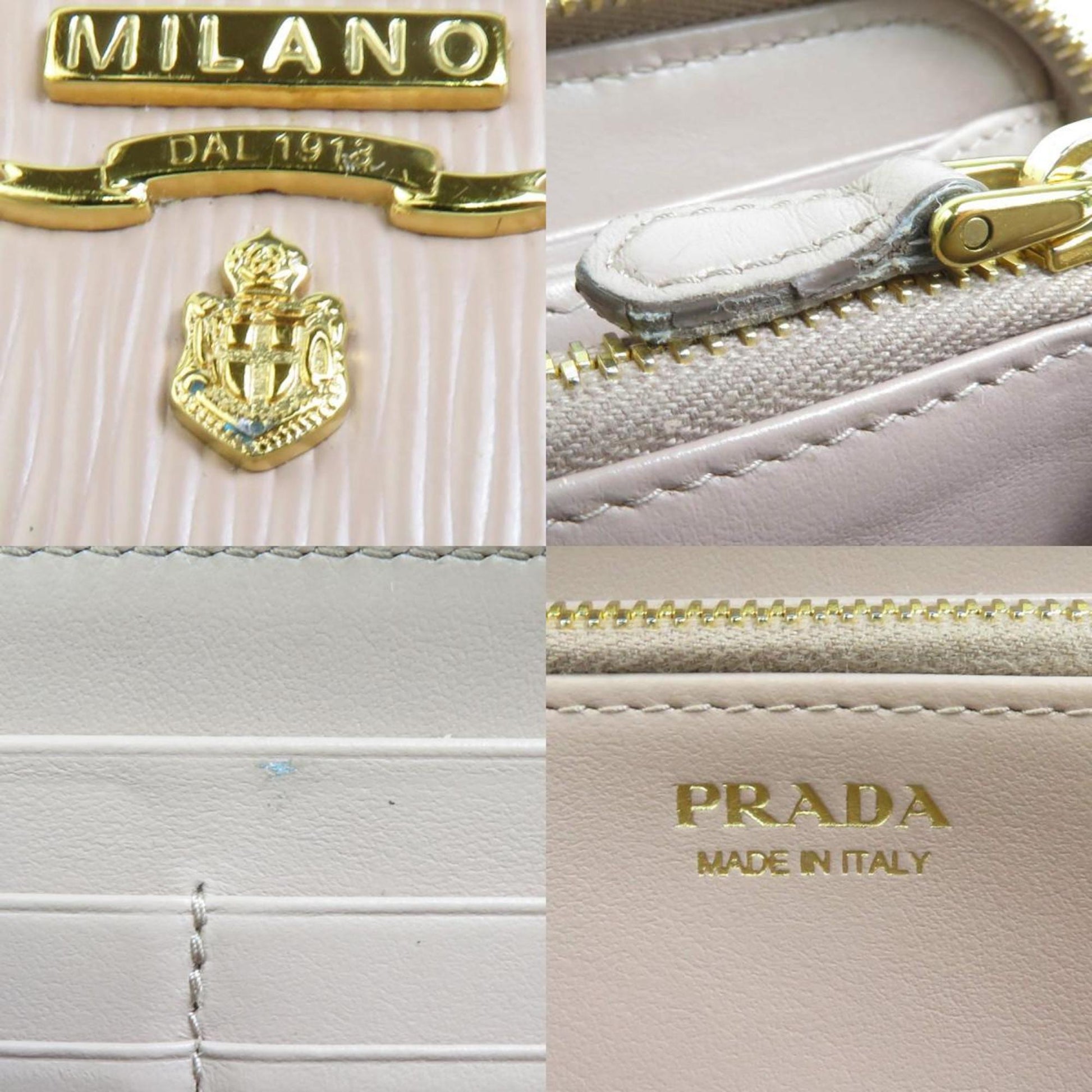 Prada Saffiano, Pink, Leather, wallet