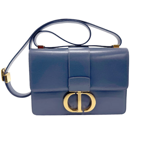 Dior 30 Montaigne, Blue, Leather, shoulder
