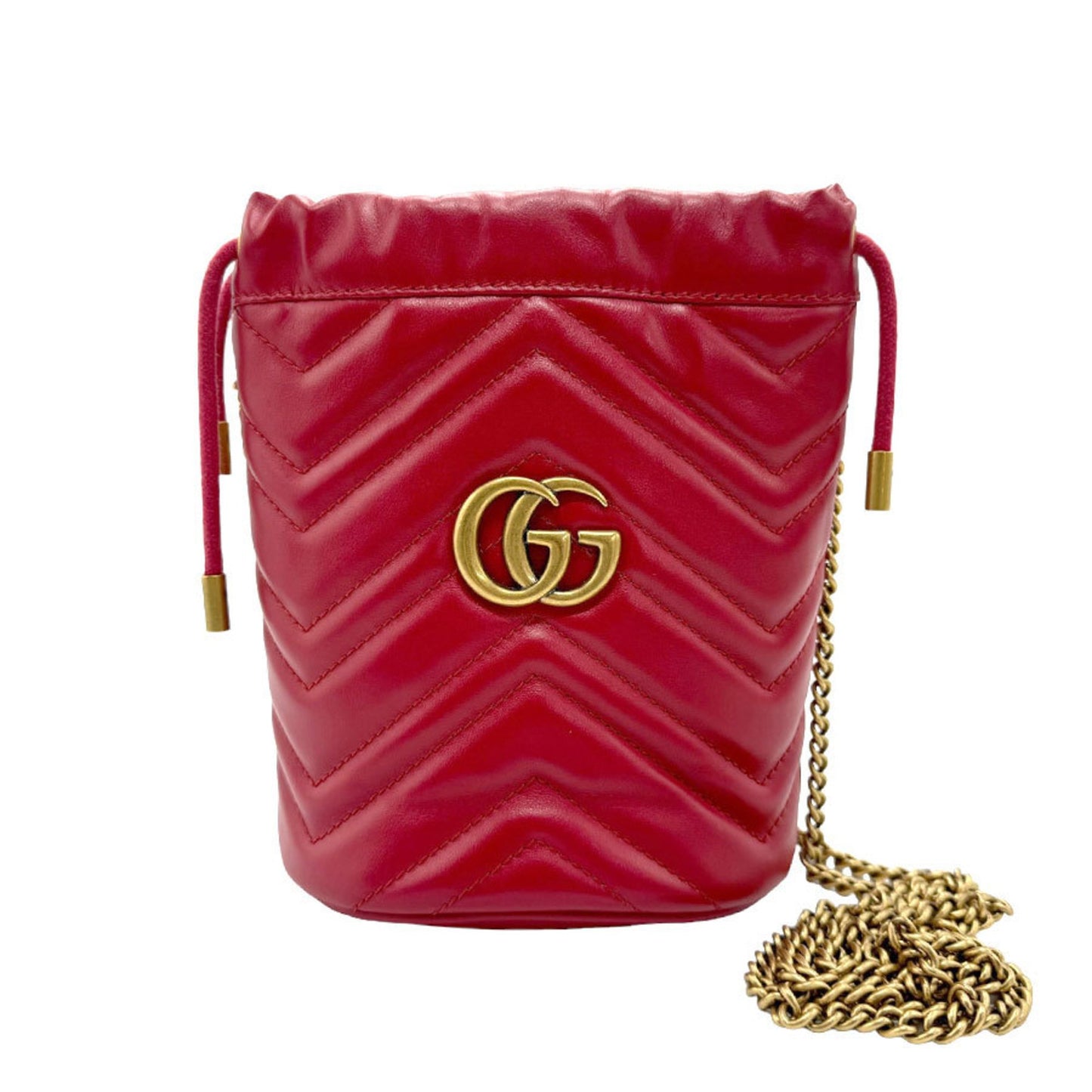 Gucci GG Marmont, Red, Leather, shoulder