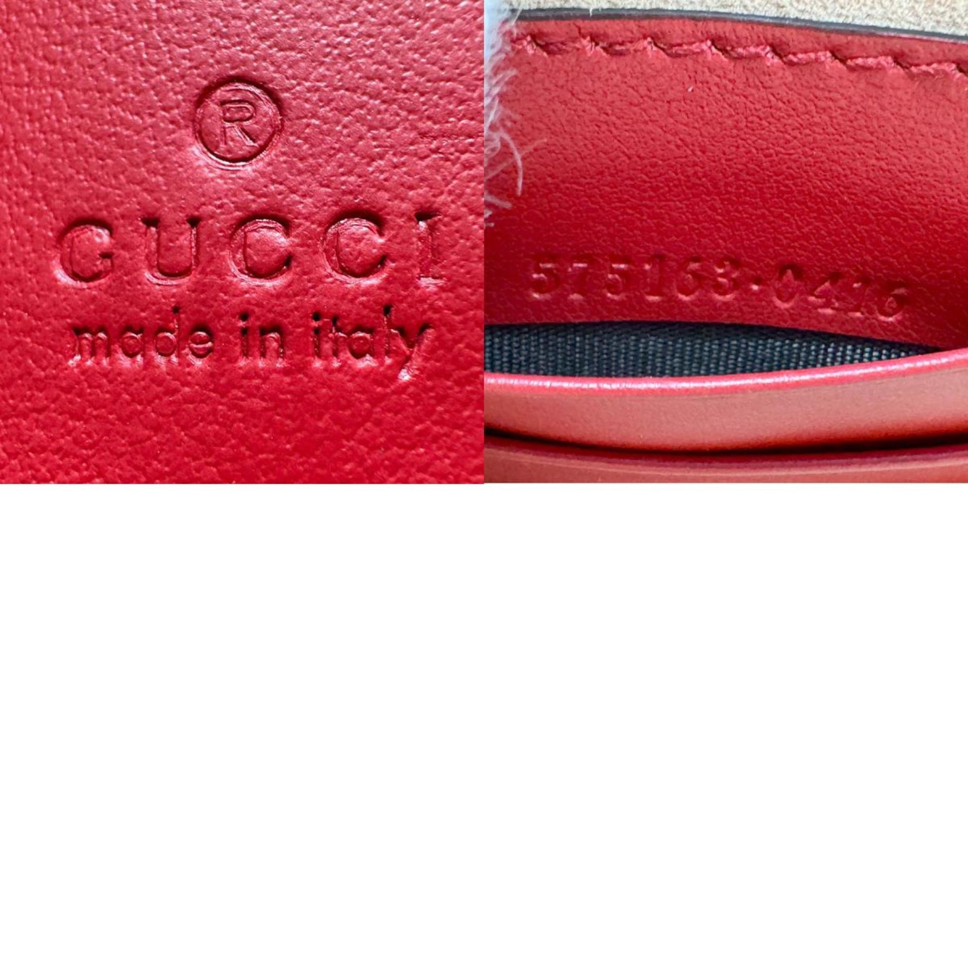 Gucci GG Marmont, Red, Leather, shoulder