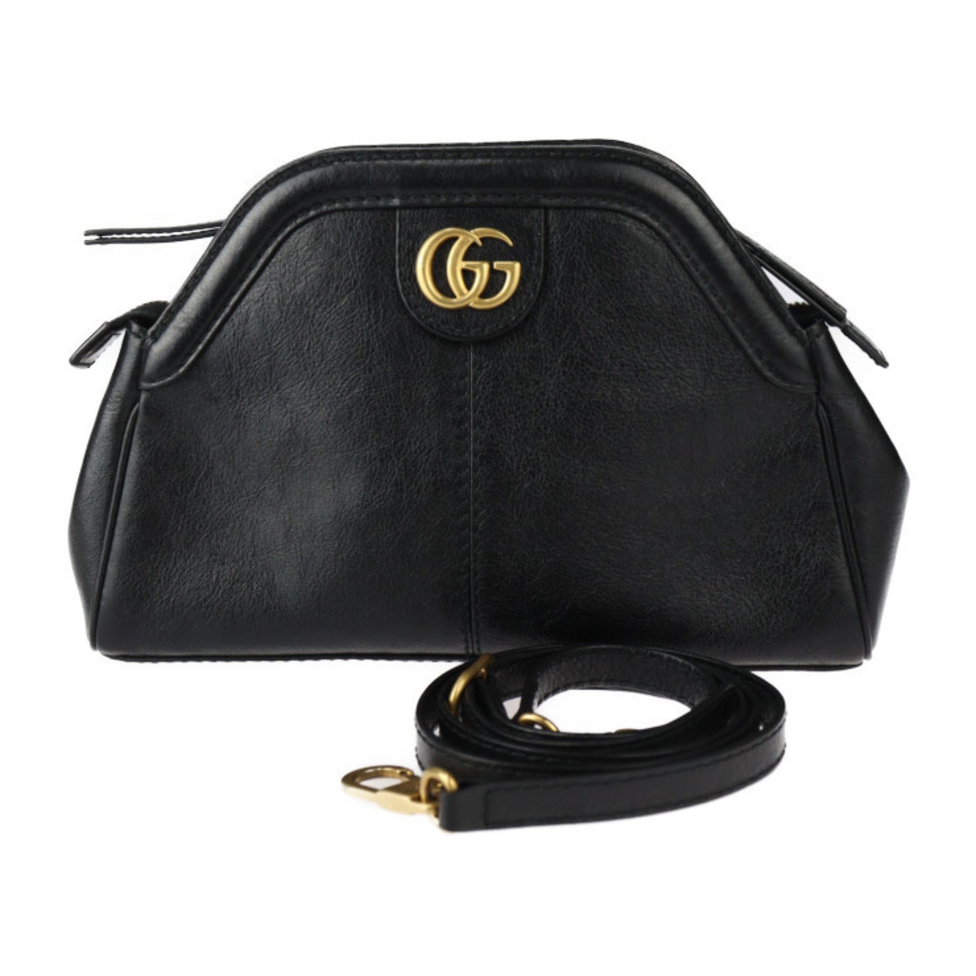 Gucci Re(belle), Black, Leather, clutch