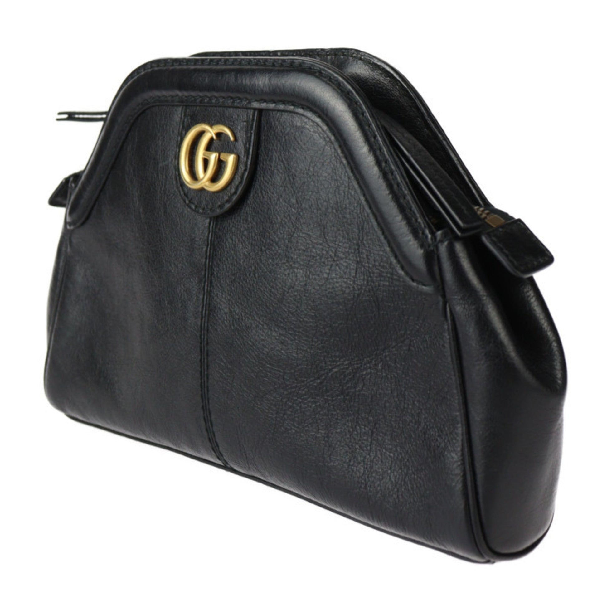 Gucci Re(belle), Black, Leather, clutch