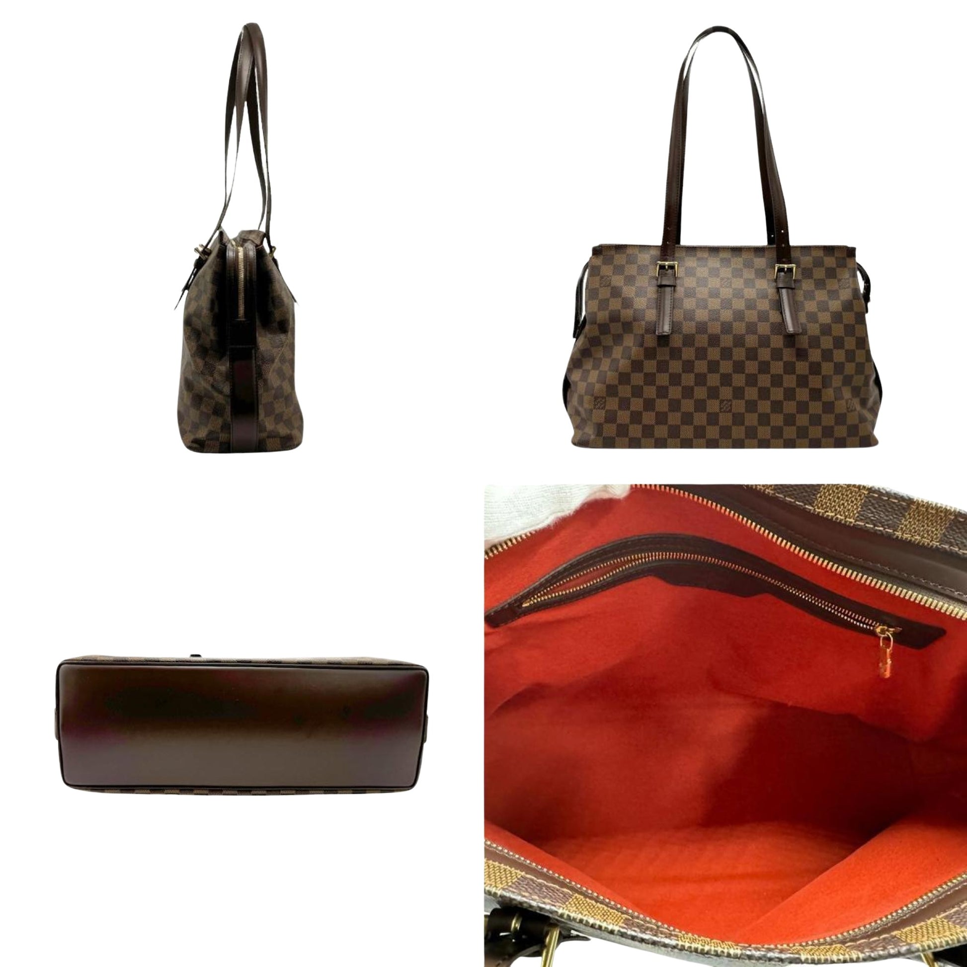 Louis Vuitton Chelsea, Brown, Canvas, shoulder