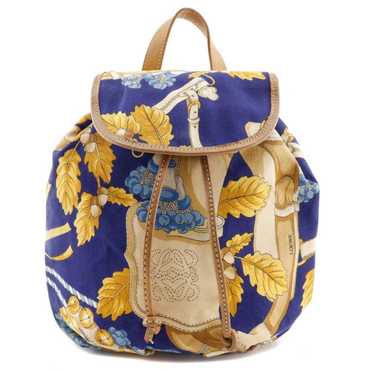 Loewe, Yellow, Canvas, backpack