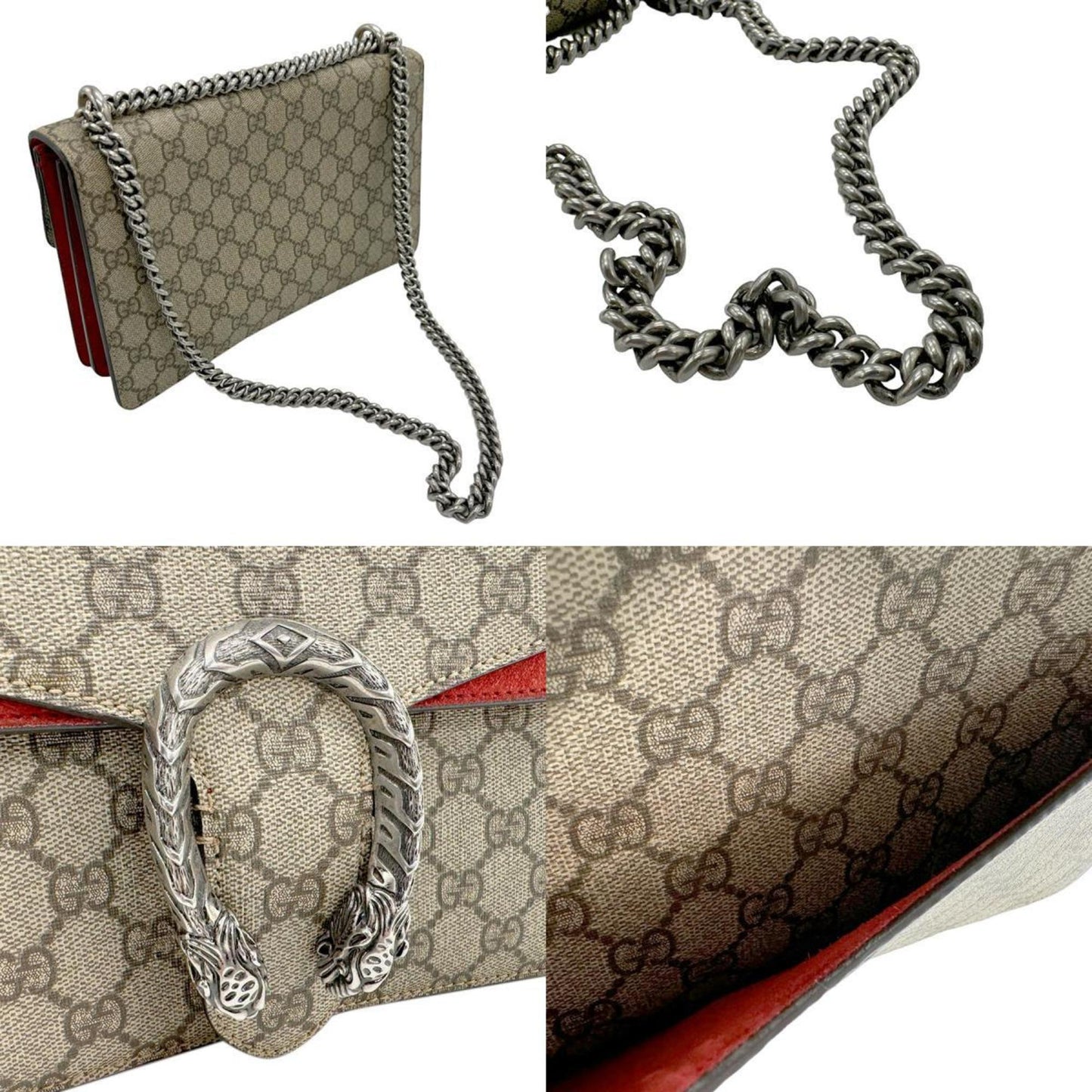 Gucci Dionysus, Beige, Canvas, shoulder