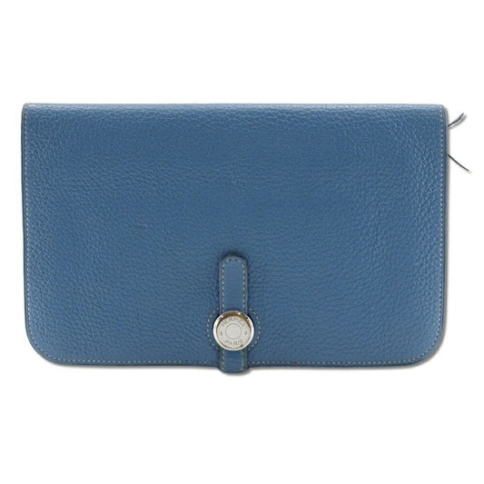 Hermès Dogon, Blue, Leather, wallet