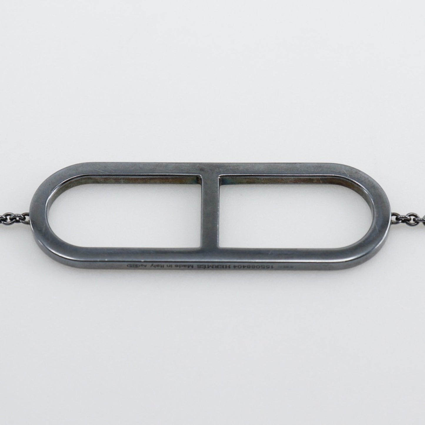 Hermès Chaine d'ancre, Black, Silver, necklace