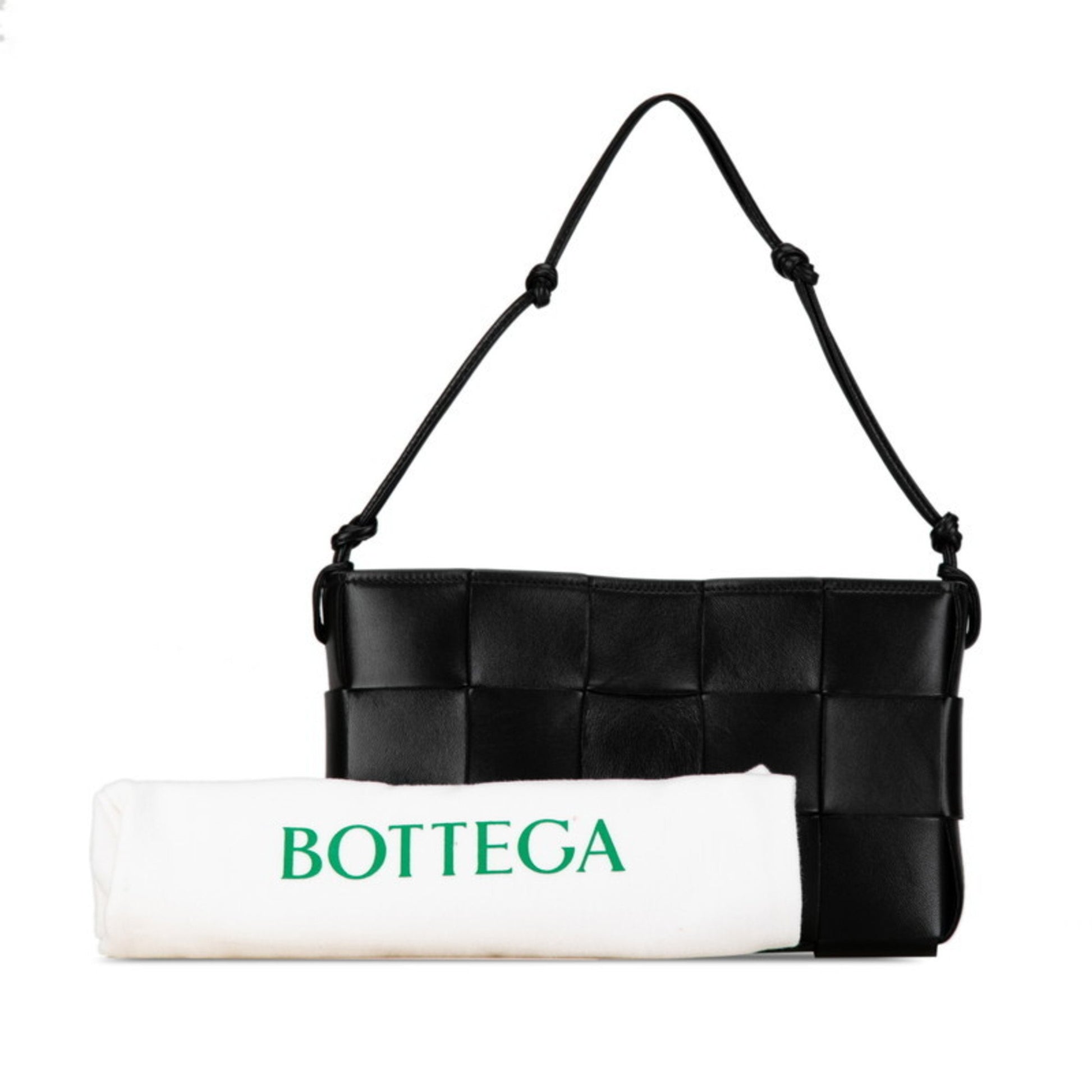 Bottega Veneta Cassette, Black, Leather, handbag